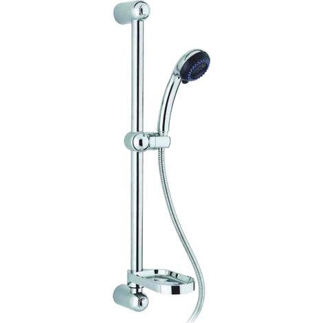 Saliscendi per box doccia asta con doccetta acciaio e abs 3 getti mod. Planet (1/2)