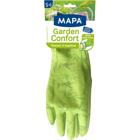 MAPA - Garden Confort - Gant de Jardinage en Latex naturel - Interieur Bambou et Coton - Doux et absorbant - 1 paire - Taille S (1/5)
