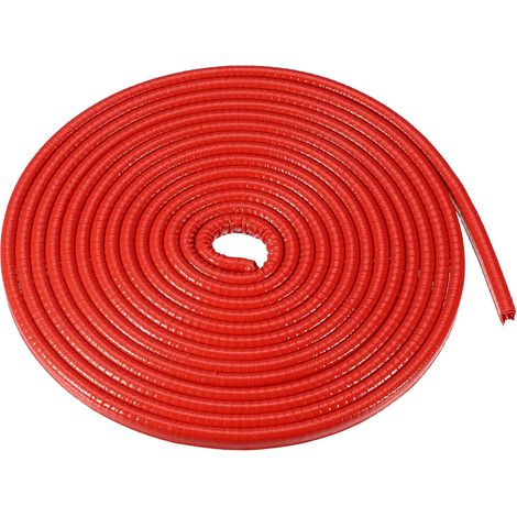 Protection de bord de portière de voiture de 5 m (16,4 pi) - Joint d'étanchéité en caoutchouc en forme de U - Sans colle - PVC rouge fer - Universel pour voiture, camion, VTT et bateau (1/5)