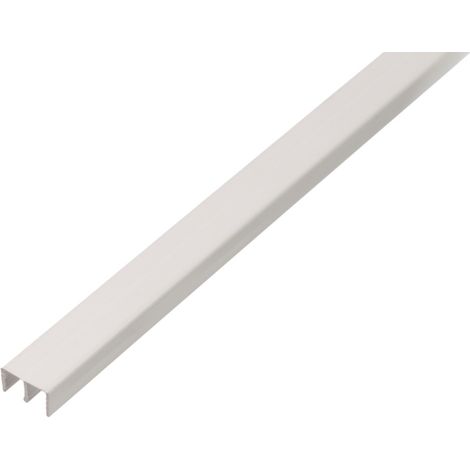 ALBERTS Führungsschienenprofil oben, PVC weiß, Lxlichte BxH 1000 x 6,5 x 10 mm (1/3)