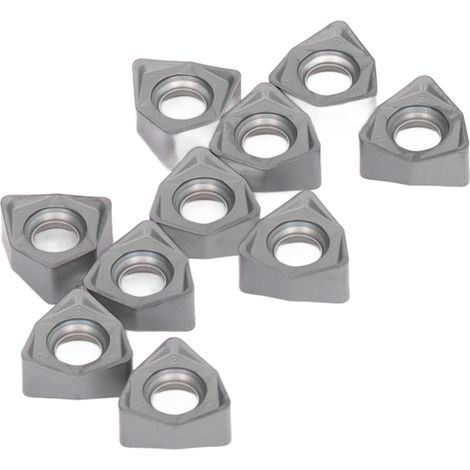 10 Stück Hartmetall-Dreheinsätze, indexierbar, beschichtet, für Holzfräsen, CNC-Drehmaschinen, RWNMU040308‑ER‑R (1/5)