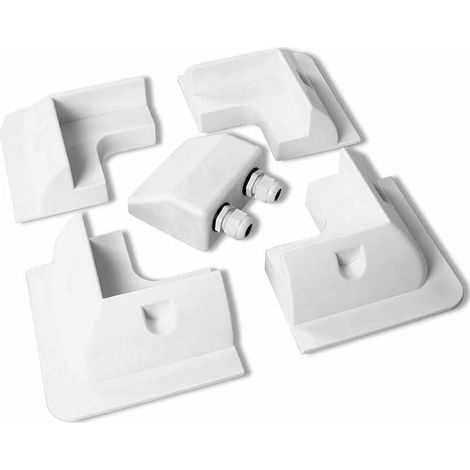 Supports De Fixation Pour Panneaux Solaires - 4 Pièces - Entrée Double Câble Avec Gland Étanche IP68 - Pour Camping-Cars Bateaux Caravanes Réserves - ABS Résistant Aux UV (1/5)