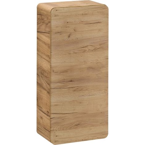 Badezimmersäule ERBANO – Helles Eichenholz – 35x75 cm – 1 Tür – Zeitgenössischer Stil