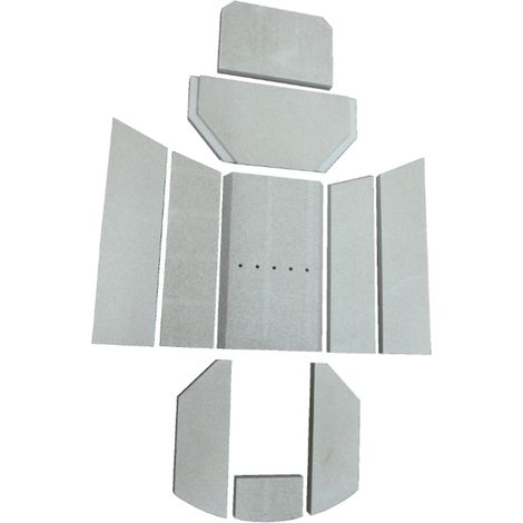 Habillage de foyer D pour poêles à cheminée Polar 6 de Oranier - vermiculite - 10 pièces