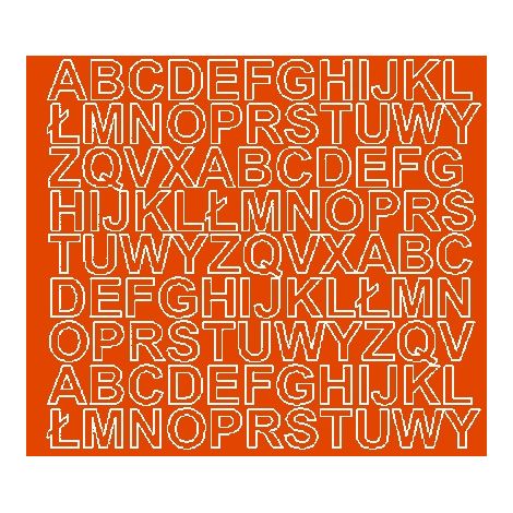 Lettere adesive autoadesive da 2 cm, colore arancione lucido (1/2)
