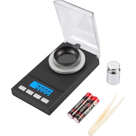 MIMOSON-Balance de précision, 50 g/0,001 g, pesage haute précision, balance de poche pour bijoux, balance numérique portable (1/5)