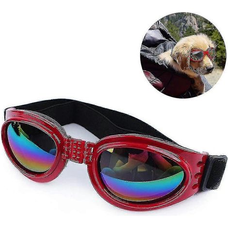 Gafas de sol para mascotas con correa, gafas UV para perros con correa ajustable para la barbilla (1/4)