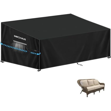 Cover for 3 Seater Outdoor Sofa Garden Bench Cover Outdoor Garden Sofa Covers Outdoor Covers 420D Oxford Fabric 205 x 99 x 89 x 61 cm (1/5)
