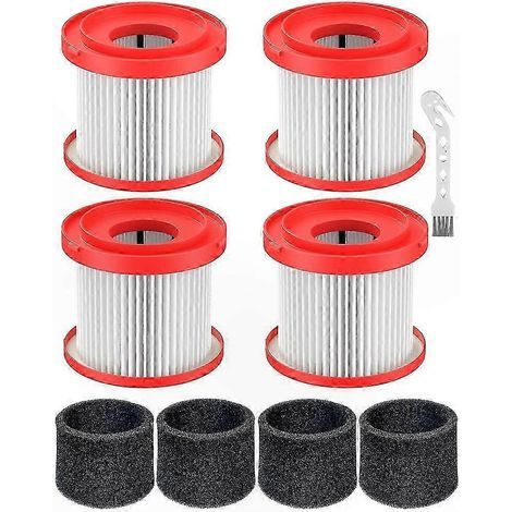 Pack of 4 HEPA filters for wet and dry vacuum cleaners, compatible with cordless models M18 0780-20 and 0880-20 (1/5)