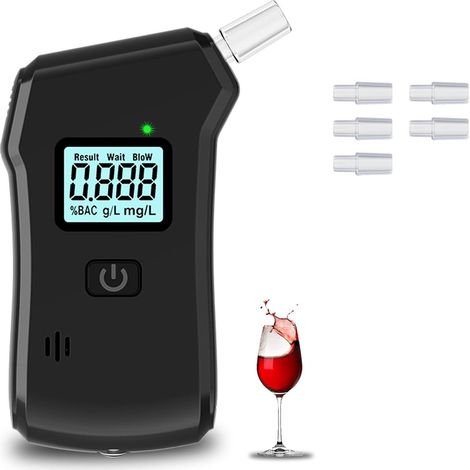 Éthylotest alcootest LCD Polizeigenau avec 5 embouts buccaux, Maison, Jardin, Cuisine (1/5)
