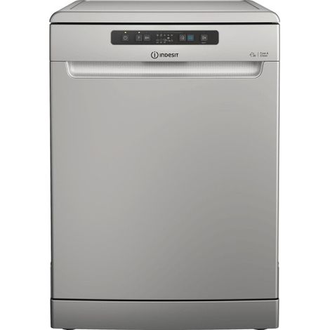 Indesit – Lave-vaisselle pose libre 14 couverts – Classe énergétique D – 6 programmes de lavage – Niveau sonore 44 dB – Finition inox (1/5)
