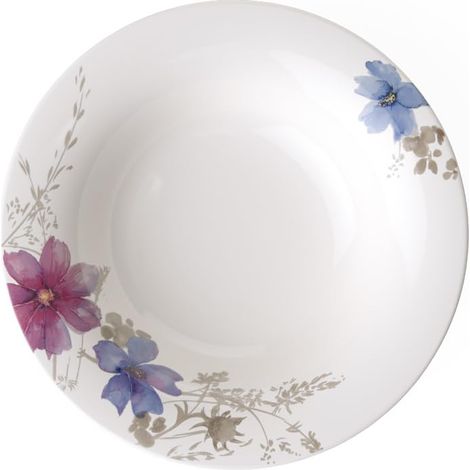 Assiette creuse, Porcelaine, Blanc/Multicolore, 23 cm (1/5)