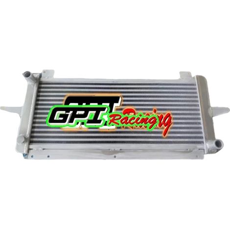 Radiador de aluminio de alto rendimiento, 20" x 14" x 3", compatible con FORD ESCORT/SIERRA RS500/RS COSWORTH 2.0, diseño ligero, revestimiento resistente a la corrosión. (1/5)