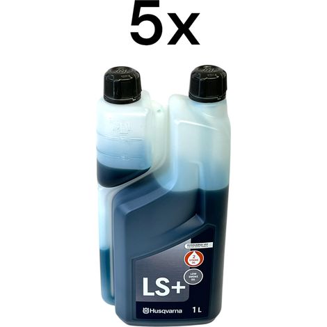 Husqvarna 5x LS+ Zweitakt Öl 1 Liter ( 5x 578037002 ) - 2 Stroke Oil - Low Smoke Oil