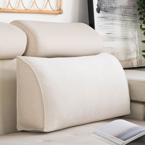 SIENTICE Dickes Lendenstützkissen, 703517cm, Wohnzimmer-Sofakissen, abnehmbarer Bezug, geeignet zum Lesen (Beige).