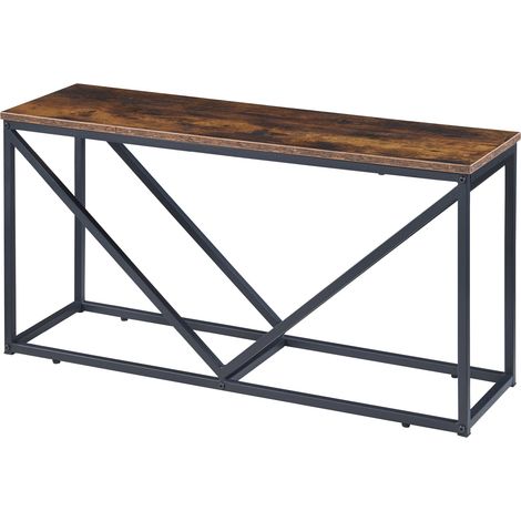 Leñero de interior 50 x 100 x 30 cm efecto madera oscura negra 030010494 (1/5)