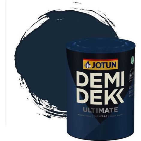 Peinture Bois - DEMI DEKK ULTIMATE - Lasure Opaque Satinée - RAL 5011 - 0,75L - Bleu Acier (1/2)