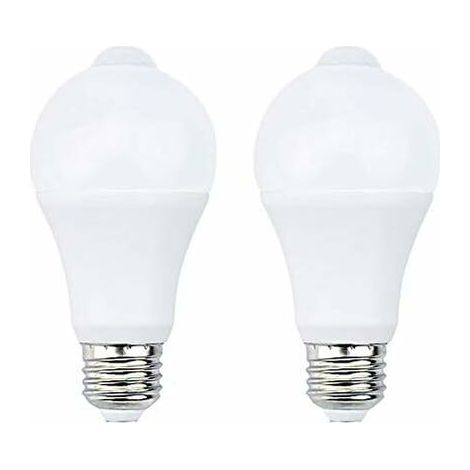 12W E27 PIR Infrarouge Ampoule LED avec Détecteur de Mouvement ON/OFF Automatiquement A60 220V 700lm équivalent 70W Halogène pour Escalier Couloir Garage（Lot de 2,Blanc Chaud 2700k） (1/5)