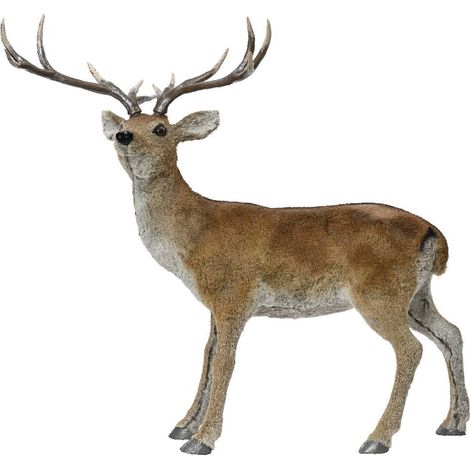 Renna decorativa in resina colore naturale per decorazione natalizia da 92 cm (1/4)