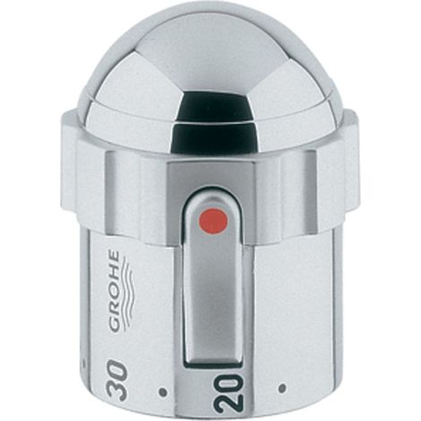 Grohe Temperaturwählgriff, 38 Grad C Sicherheitssperre, Chrom/Softschwarz, 47257IB0