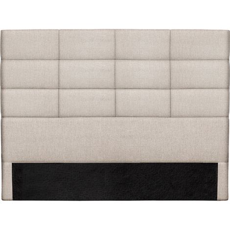 Tête de lit moderne en tissu beige naturel L160 cm ANATOLE (1/4)