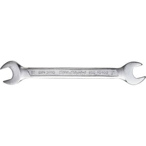 SW-Stahl 00137L Doppelgabelschlüssel SW 22 und 24 mm I Gabelschlüssel I Maulschlüssel offen I Doppelmaulschlüssel 22x24 mm I Schraubenschlüssel (1/4)
