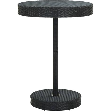 vidaXL Garden Table Black 75,5x106 cm Poly Rattan (1/5)