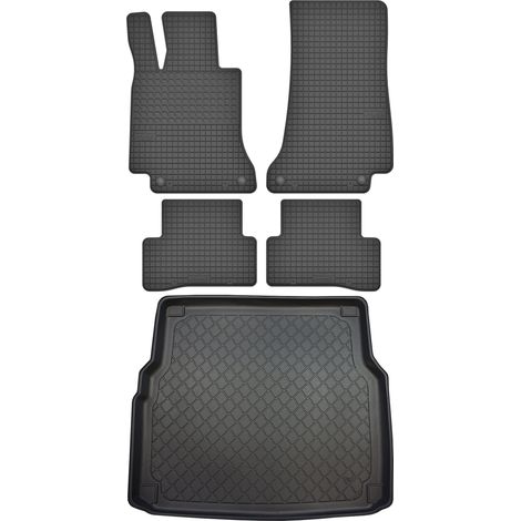 Juego de alfombrillas de goma para coche y maletero para Mercedes Clase C W205 Estate a partir de octubre de 2014.