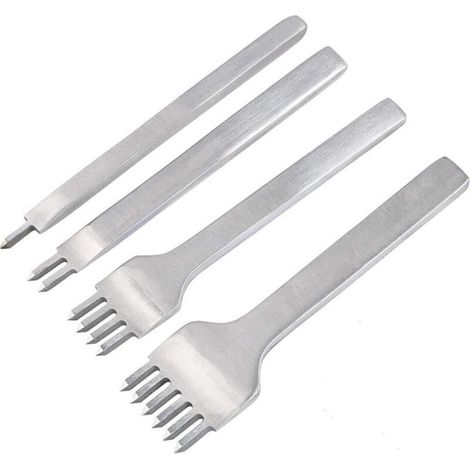 Kit Outils Perforatrice 4 Pcs DIY Cuir Kit Outils Perforatrice pour Artisanat du Cuir Griffe (4 mm)-Fei Yu (1/5)