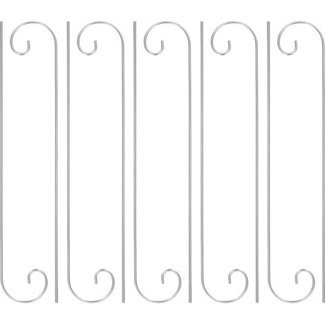 Plant Label Stakes, 20 Metal Stakes, 40 Cm (15.74 Inches), Small Shepherd Hook, Garden Label Holder, Hanging Stems for Flower Panels, Pots (1/5)