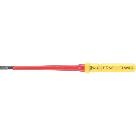 Wera Kraftform Kompakt VDE 60 i 0,8 x 4,0 x 157 mm TIE pour électricien vis à fente Lame interchangeable 4.0 mm (1/4)