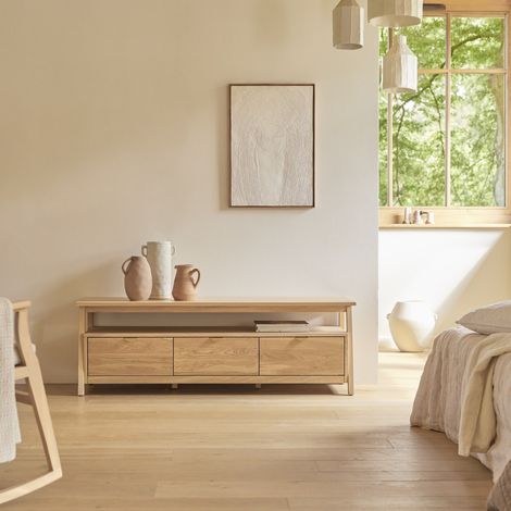 Meuble TV en bois de chêne 150 Pola (1/5)