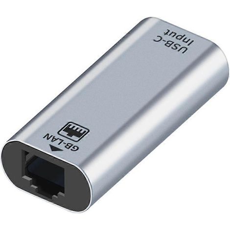 Adaptateur Ethernet USB-C 1000 Mbps, port Type-C vers RJ45 Gigabit (1/5)
