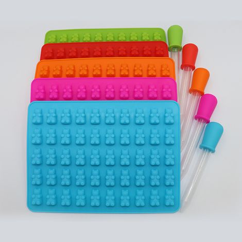 Silikonformen für Bonbons, Teddybären, wiederverwendbare flexible Formen für Schokolade, Gebäck und süße Dekorationen