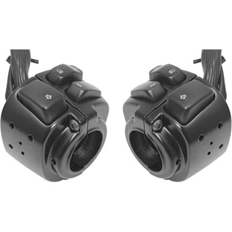 Pour XL883 Sportster Dyna V-ROD Softail Interrupteur de Commande de Clignotant de Guidon de Moto, 1 Pouce 25 Mm, Noir