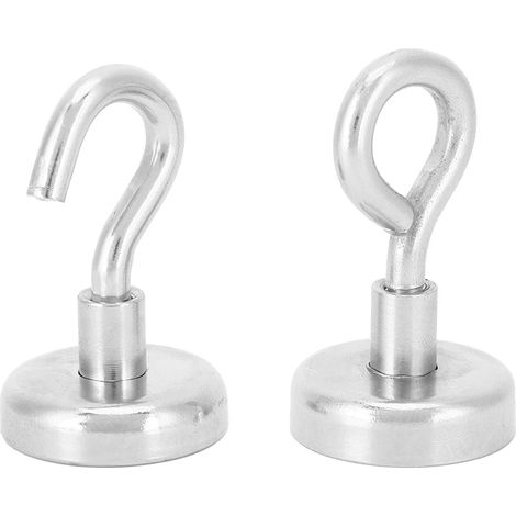 Lot de 2 aimants de pêche de type crochet, triple revêtement, N35, adaptés aux cuisines et aux bureaux. (1/5)