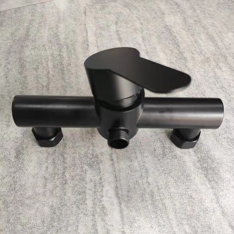 Modern Shower Set for Home Use, Stainless Steel Shower Head, Bathroom/Toilet, Simple Shower Faucet, Rain Shower Head - Black Pearl Two-Piece Set with Accessories