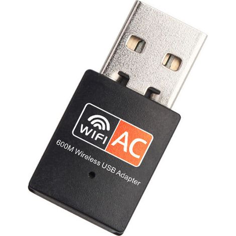 2PCS Wifi Converter, Wireless USB Wifi Adapter 600Mbps Dual Band 2.4G/5G USB 2.0 Mini Wireless Card (1/5)