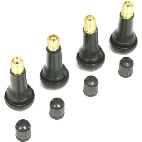 TR413 Lot de 4 valves enfichables pour pneu Longueur 45 mm (1/4)