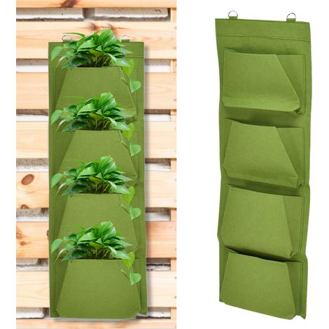 Sac de Plantes Dégradable et Suspensible en Felt, Poche de Culture à Suspension Murale pour Jardins et Balcons [Produit Horticulture] + [Felt] + [Grand Format] + [Poche Dégradable] (1/5)