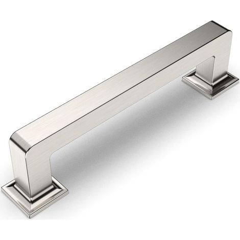 maniglie per mobili da cucina color argento, 96 mm, in lega di zinco, con viti, ideali per uffici, cassetti, armadi e credenze (UK0019). (1/4)