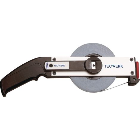 Cinta métrica de marco L.50m ancho de cinta 13mm Acm EG II Alu.blanco cinta métrica de acero TECWERK (1/3)
