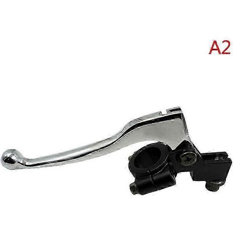 Poignées de guidon de moto 22 mm, leviers de frein et d'embrayage, montage pour quad (argenté) (1/5)