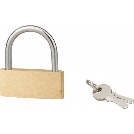 Cadenas BASIC à clé, base 60 mm, anse acier, 2 clés - SERRUPRIX