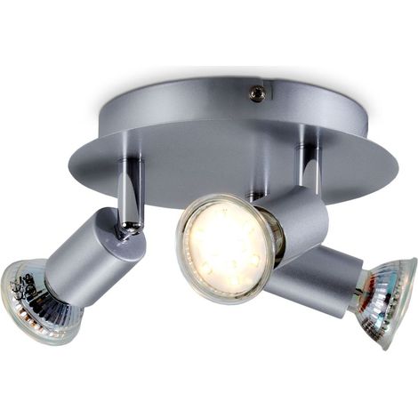 Deckenstrahler - 8,7W, 780lm, LED, schwenkbar, GU10, warmweiß, silberfarbig