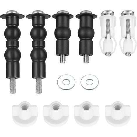 4 Paires Abattant WC Fixations Charnières Vis de Couverture de Toilette, Accessoires de Siège de Toilette Vis D'expansion pour Couvercle (1/5)