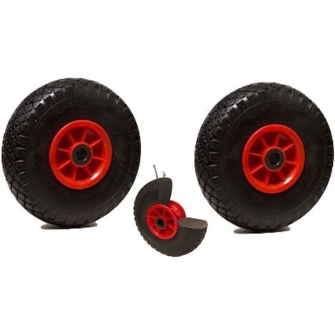 2Gt Roues Et Roulettes – Roues increvables 260 x 85 mm – Alésage 20 mm – Charge max 150 kg – Mousse PU pour surfaces inégales – Compatible diables et chariots