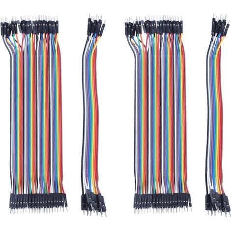 80 câbles de connexion mâle-mâle de 20 cm et 2,54 mm pour plaque d'essai Arduino (1/5)