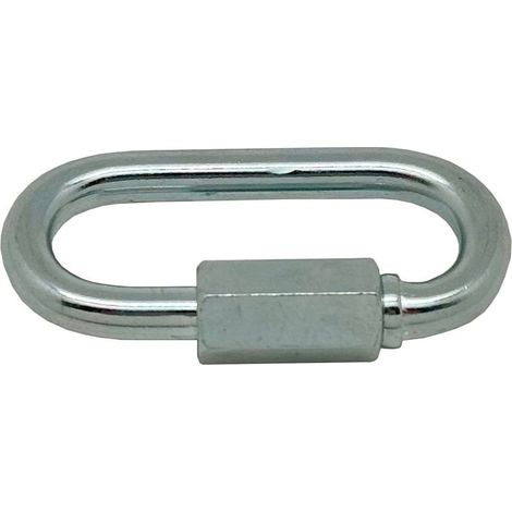 Maillon rapide "ESL01" 58x28,5 mm, épaisseur 6 mm et entrée 10 mm, en acier galvanisé (2 unités)