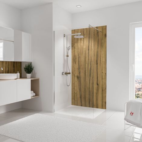 ECHANTILLON - Panneau mural Chêne clair, revêtement pour douche et salle de bain, DécoDesign DÉCOR, Schulte
